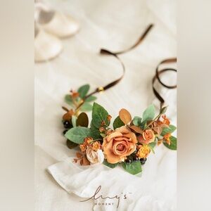 Ling’s Moment - Flower Girl Crown from the Sunset Terracotta Collection